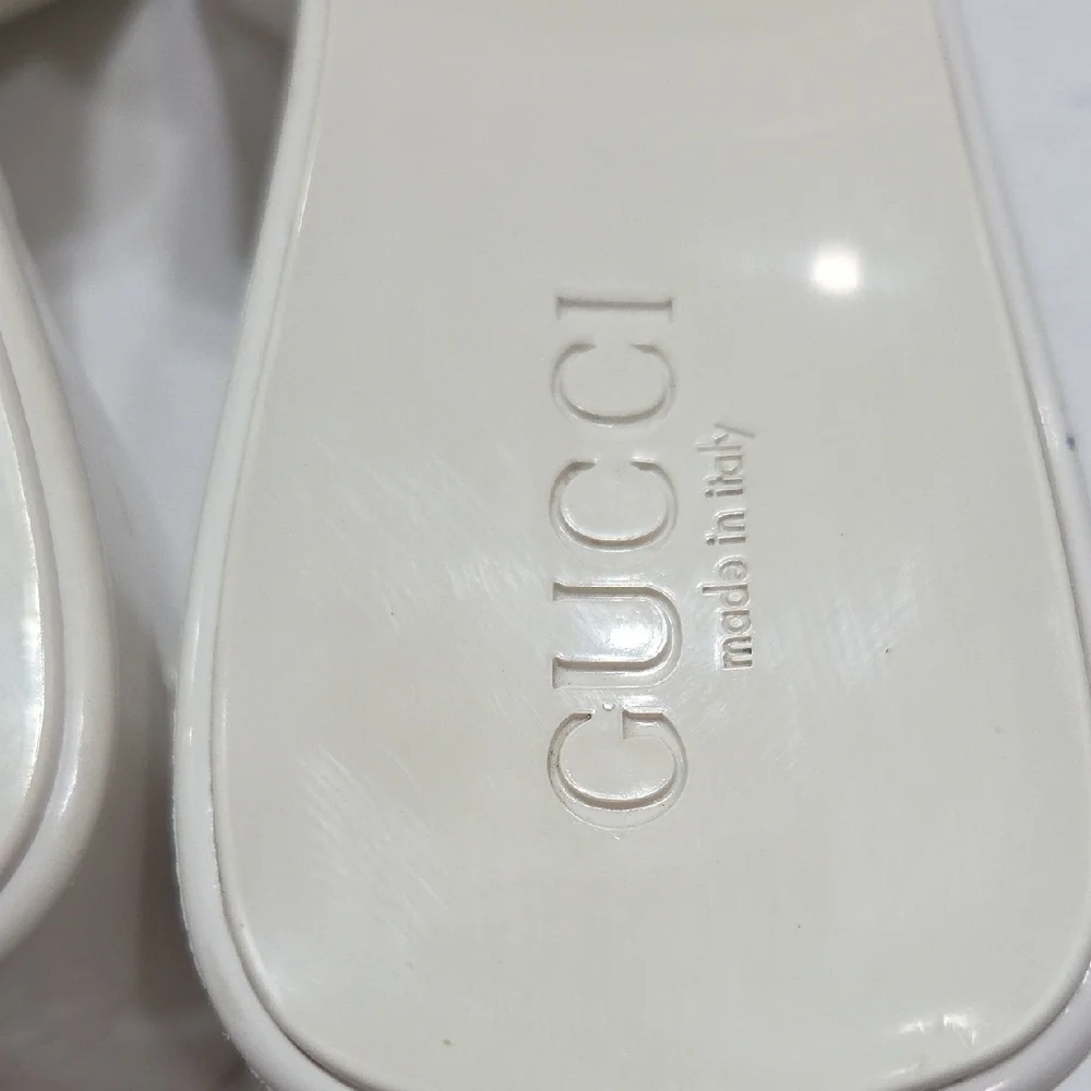 Gucci Women's Cream Mules Sz37 Might Fit Sz4 Gentle Used With No Box - Picture 7 of 16